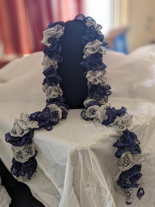 Blue and Silver Sashay Scarf